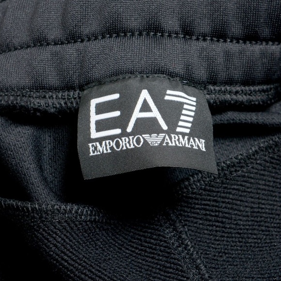 Emporio Armani EA7 Black Track Sweat Pants - Picture 6 of 7